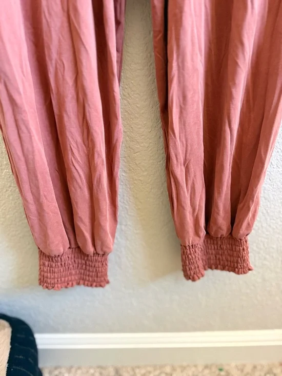 Anthropologie Saturday Sunday Dylan Cowl Neck Jumpsuit Loungewear Casual Rust - Picture 8 of 10